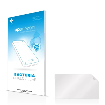 Front side of a product packaging with the brand logo upscreen. Next to it is the corresponding screen protector.