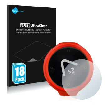 Front side of a product packaging with the brand logo Savvies. Next to it is the device Beeline Velo shown with the correspond