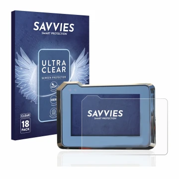 Front side of a product packaging with the brand logo Savvies. Next to it is the device KTM 1290 Super Duke R 2020/2022 TFT-Di