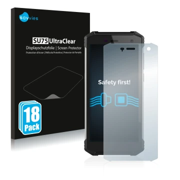 Front side of a product packaging with the brand logo Savvies. Next to it is the device Hammer Energy 2 shown with the corresp
