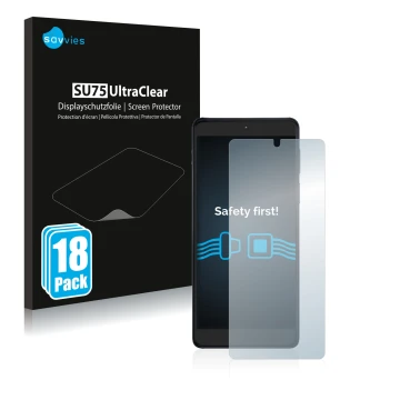 Front side of a product packaging with the brand logo Savvies. Next to it is the device Motorola Edge 20 Pro shown with the co