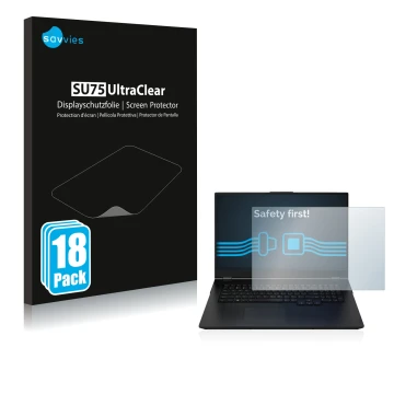 Front side of a product packaging with the brand logo Savvies. Next to it is the device Zenec Z-E2055 shown with the correspon