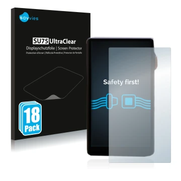 Front side of a product packaging with the brand logo Savvies. Next to it is the device iBasso DX240 shown with the correspond