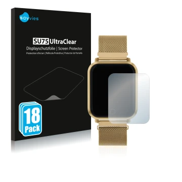 Front side of a product packaging with the brand logo Savvies. Next to it is the device Reflex Active Series 6 shown with the 