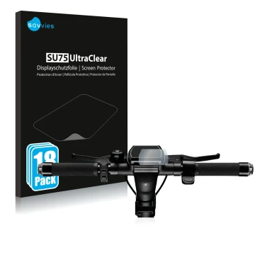 Front side of a product packaging with the brand logo Savvies. Next to it is the device SoFlow SO4 Pro (2nd Gen.) shown with t