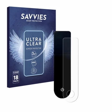 Front side of a product packaging with the brand logo Savvies. Next to it is the device Xiaomi Mi 3 E-Scooter shown with the c