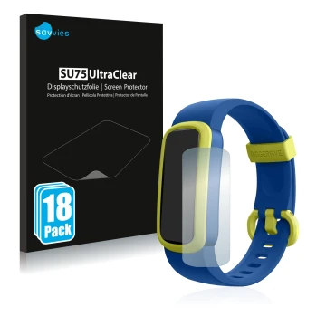 Front side of a product packaging with the brand logo Savvies. Next to it is the device Biggerfive Vigor ‎BF160 shown with the