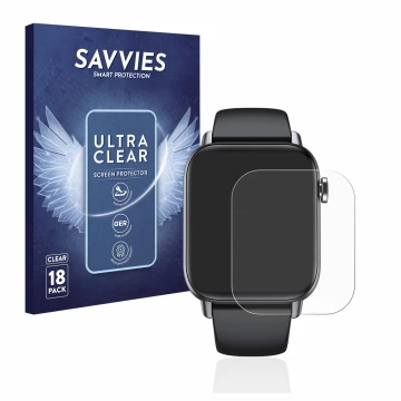 Front side of a product packaging with the brand logo Savvies. Next to it is the device Levowatch Doitx 2 shown with the corre