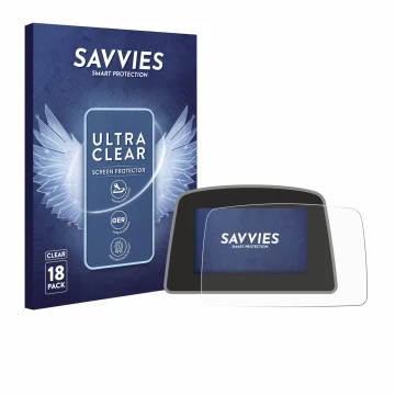 Front side of a product packaging with the brand logo Savvies. Next to it is the device PowaKaddy C2i shown with the correspon