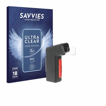 Front side of a product packaging with the brand logo Savvies. Next to it is the device Tooo Cycling DVR80 shown with the corr