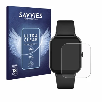 Front side of a product packaging with the brand logo Savvies. Next to it is the device Reflex Active Series 23 shown with the