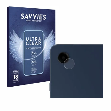 Front side of a product packaging with the brand logo Savvies. Next to it is the device Samsung Galaxy Tab A9 Plus WiFi (ONLY 