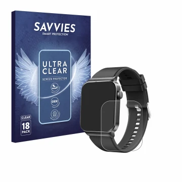 Front side of a product packaging with the brand logo Savvies. Next to it is the device Donerton T50S shown with the correspon