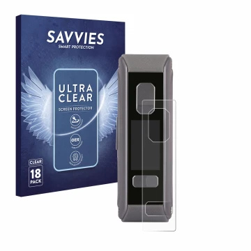 Front side of a product packaging with the brand logo Savvies. Next to it is the device GeekVape Aegis Max2 / Max100 shown wit