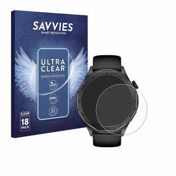 Front side of a product packaging with the brand logo Savvies. Next to it is the device Kardena Care Pro 4 Klassisch shown wit