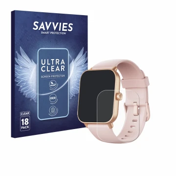 Front side of a product packaging with the brand logo Savvies. Next to it is the device aeac IDW19 1.85