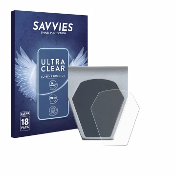Front side of a product packaging with the brand logo Savvies. Next to it is the device Epowerfun ePF-PULSE 960 shown with the
