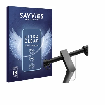 Front side of a product packaging with the brand logo Savvies. Next to it is the device Navee S65 shown with the corresponding