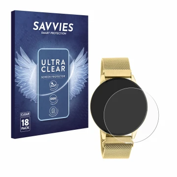 Front side of a product packaging with the brand logo Savvies. Next to it is the device Oozoo Q00121 shown with the correspond