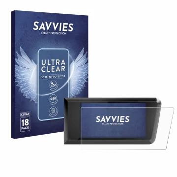 Front side of a product packaging with the brand logo Savvies. Next to it is the device Bosch Purion 400 shown with the corres