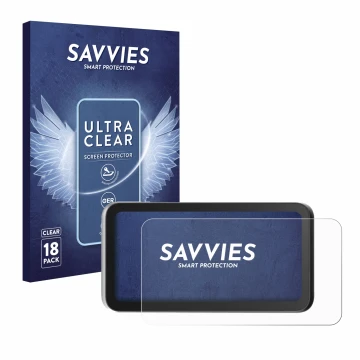 Front side of a product packaging with the brand logo Savvies. Next to it is the device Einstar VEGA shown with the correspond