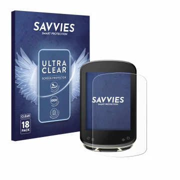 Front side of a product packaging with the brand logo Savvies. Next to it is the device Magene C506 SE shown with the correspo