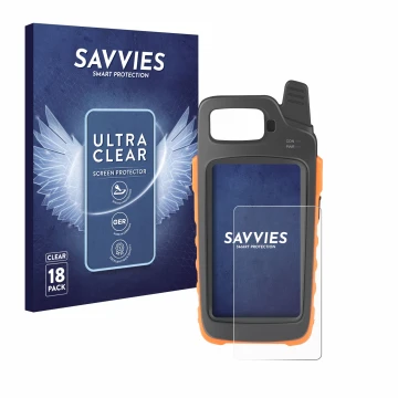 Front side of a product packaging with the brand logo Savvies. Next to it is the device Xhorse Key Tool Max Pro shown with the