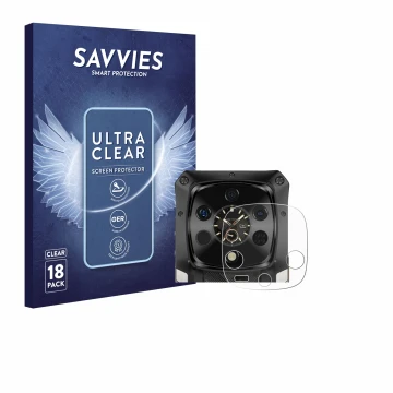 Front side of a product packaging with the brand logo Savvies. Next to it is the device Ulefone Armor 28 Ultra Thermal (ONLY C