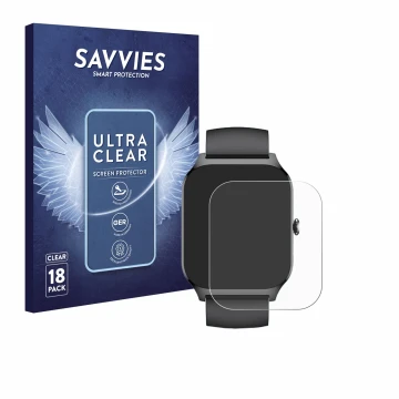 Front side of a product packaging with the brand logo Savvies. Next to it is the device CASCHO ‎P125 1.85
