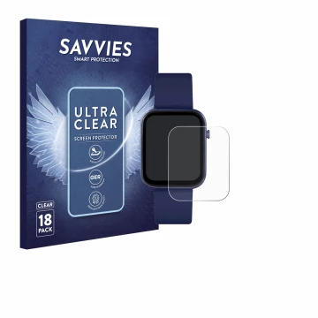 Front side of a product packaging with the brand logo Savvies. Next to it is the device Reflex Active Series 13 shown with the