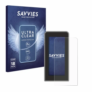Front side of a product packaging with the brand logo Savvies. Next to it is the device Tenways CGO600 Pro shown with the corr
