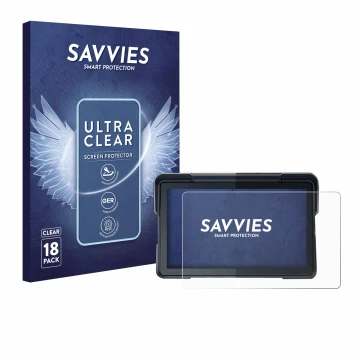 Front side of a product packaging with the brand logo Savvies. Next to it is the device Lamtto RC19 7