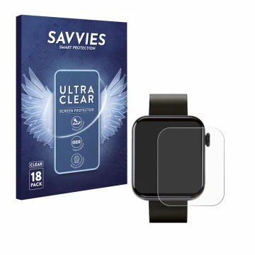 Front side of a product packaging with the brand logo Savvies. Next to it is the device Kendox Life Tracker shown with the cor