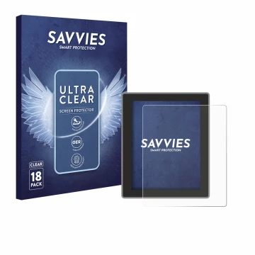 Front side of a product packaging with the brand logo Savvies. Next to it is the device Peterson Strobostomp Mini shown with t