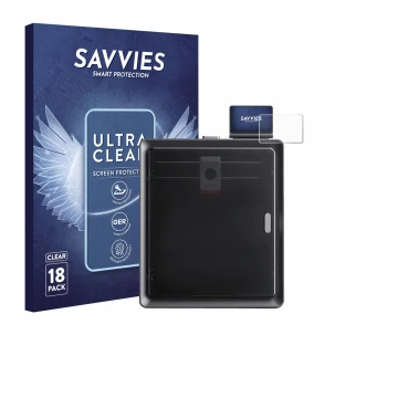Front side of a product packaging with the brand logo Savvies. Next to it is the device Anycubic Kobra S1 / S1 Combo shown wit