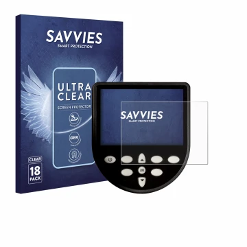 Front side of a product packaging with the brand logo Savvies. Next to it is the device WaterRower Series 4 Monitor shown with