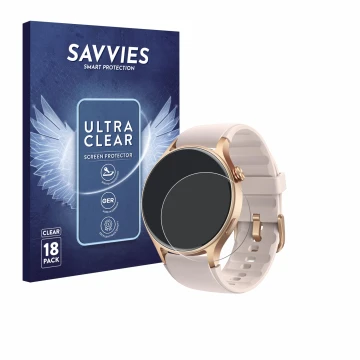 Front side of a product packaging with the brand logo Savvies. Next to it is the device aeac AR01 1.32
