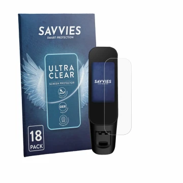 Front side of a product packaging with the brand logo Savvies. Next to it is the device Xiaomi Electric Scooter 6 Max shown wi