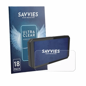 Front side of a product packaging with the brand logo Savvies. Next to it is the device Innovv N1 Pro 5.99