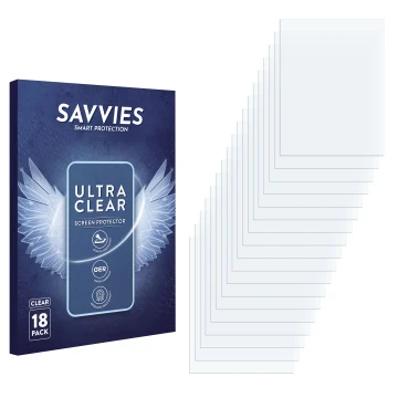 Front side of a product packaging with the brand logo Savvies. Next to it is the corresponding screen protector.