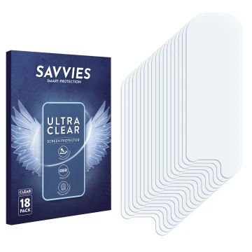 Front side of a product packaging with the brand logo Savvies. Next to it is the corresponding screen protector.