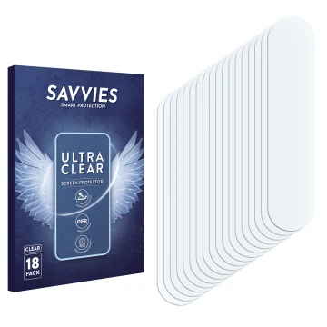 Front side of a product packaging with the brand logo Savvies. Next to it is the corresponding screen protector.