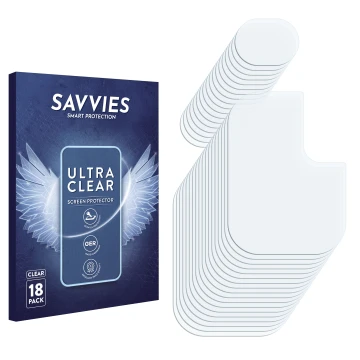 Front side of a product packaging with the brand logo Savvies. Next to it is the corresponding screen protector.