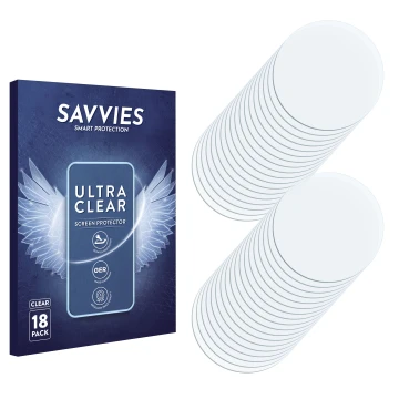 Front side of a product packaging with the brand logo Savvies. Next to it is the corresponding screen protector.