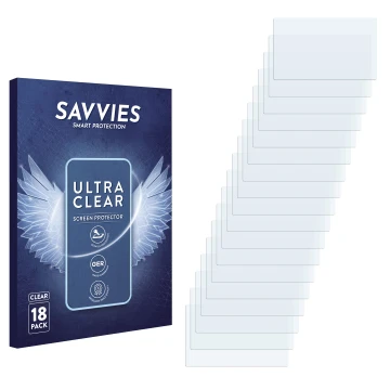 Front side of a product packaging with the brand logo Savvies. Next to it is the corresponding screen protector.