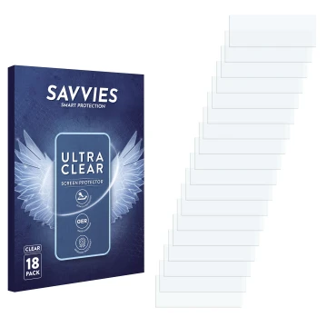 Front side of a product packaging with the brand logo Savvies. Next to it is the corresponding screen protector.