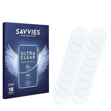 Front side of a product packaging with the brand logo Savvies. Next to it is the corresponding screen protector.