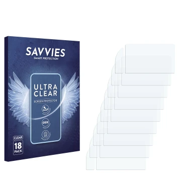 Front side of a product packaging with the brand logo Savvies. Next to it is the corresponding screen protector.