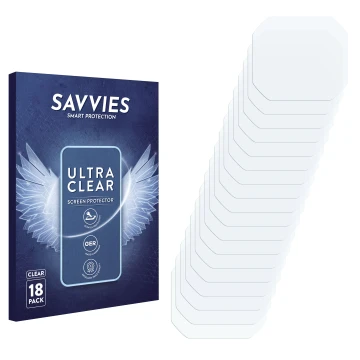 Front side of a product packaging with the brand logo Savvies. Next to it is the corresponding screen protector.