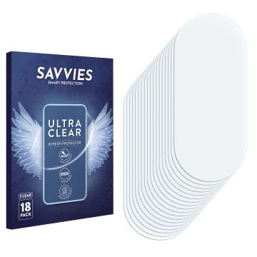 Front side of a product packaging with the brand logo Savvies. Next to it is the corresponding screen protector.